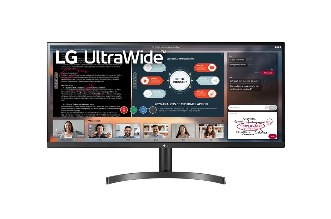 LG 34” UltraWide? Full HD IPS мон?тор з кол?рним простором sRGB 99%, 34WL500-B