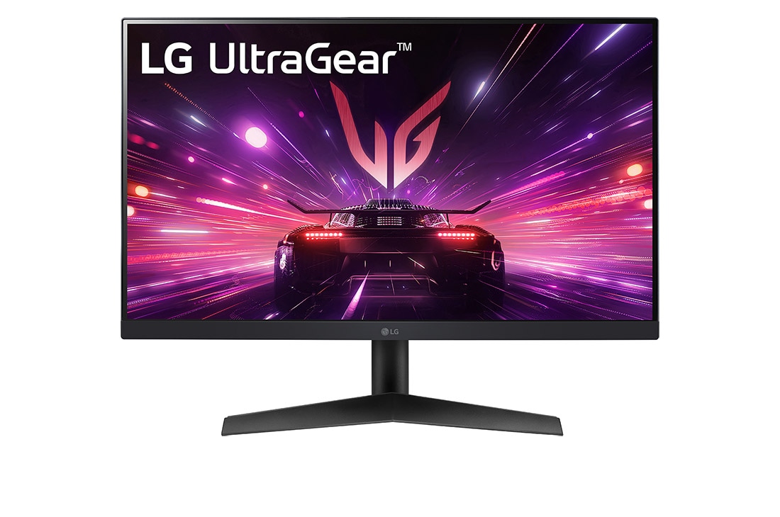 LG 24-дюймовий ?гровий мон?тор UltraGear? Full HD IPS | 180 Гц, IPS 1 мс (GtG), HDR10, front view, 24GS60F-B