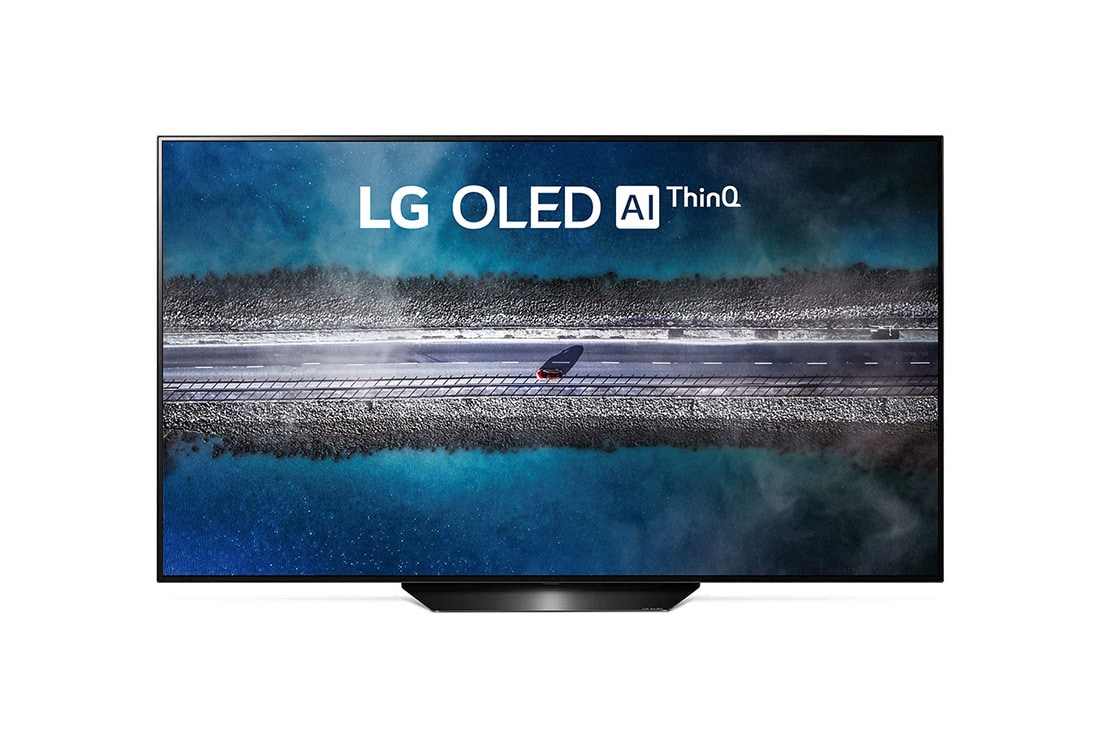 LG Телев?зор LG OLED OLED65B9SLA з самоп?дсв?чуваними п?кселями та штучним ?нтелектом ThinQ, Вид спереду з показаним зображенням, OLED65B9SLA