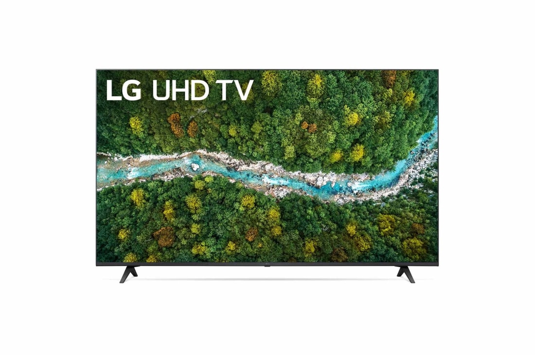 LG Телев?зор LG UP77 | 65 дюйм?в | 4K | 2021, Вид спереду з показаним зображенням, 65UP77006LB