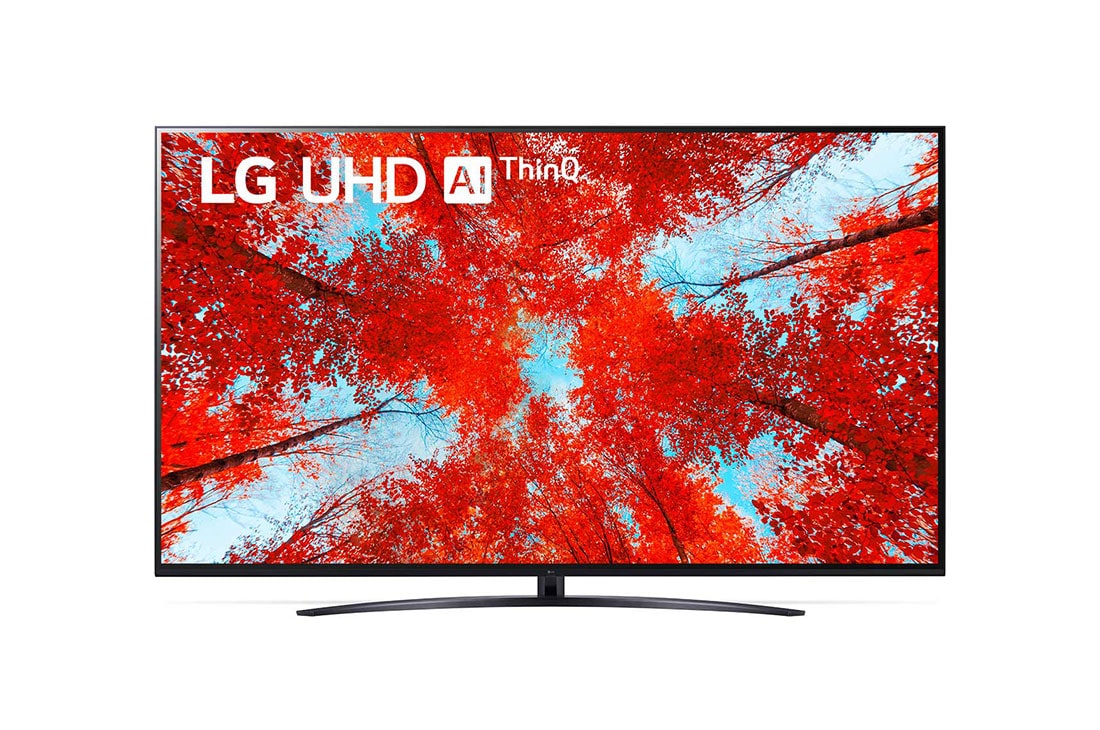 LG Телев?зор LG UQ91 | 86 дюйм?в | 4K | 2022, Вид спереду з показаним зображенням, 86UQ91006LA