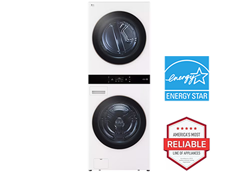 LG STUDIO WashTower? Smart Front Load 5.0 cu. ft. Washer and 7.4 cu. ft. Gas Dryer with Center Control?