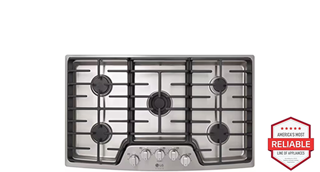 LG LSCG367ST LG STUDIO 36&quot; Gas Cooktop top view