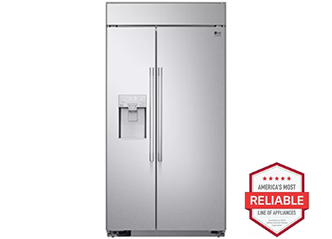 LG STUDIO 26 cu. ft. Smart Side-by-Side Built-In Refrigerator with Ice & Water Dispenser