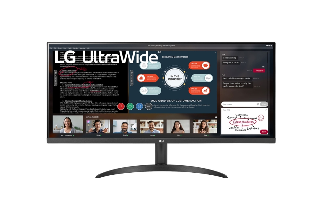 LG Tomonlari 21:9 nisbatdagi 34 duymli UltraWide? Full HD IPS va AMD FreeSync? monitorlari , 34WP500-B