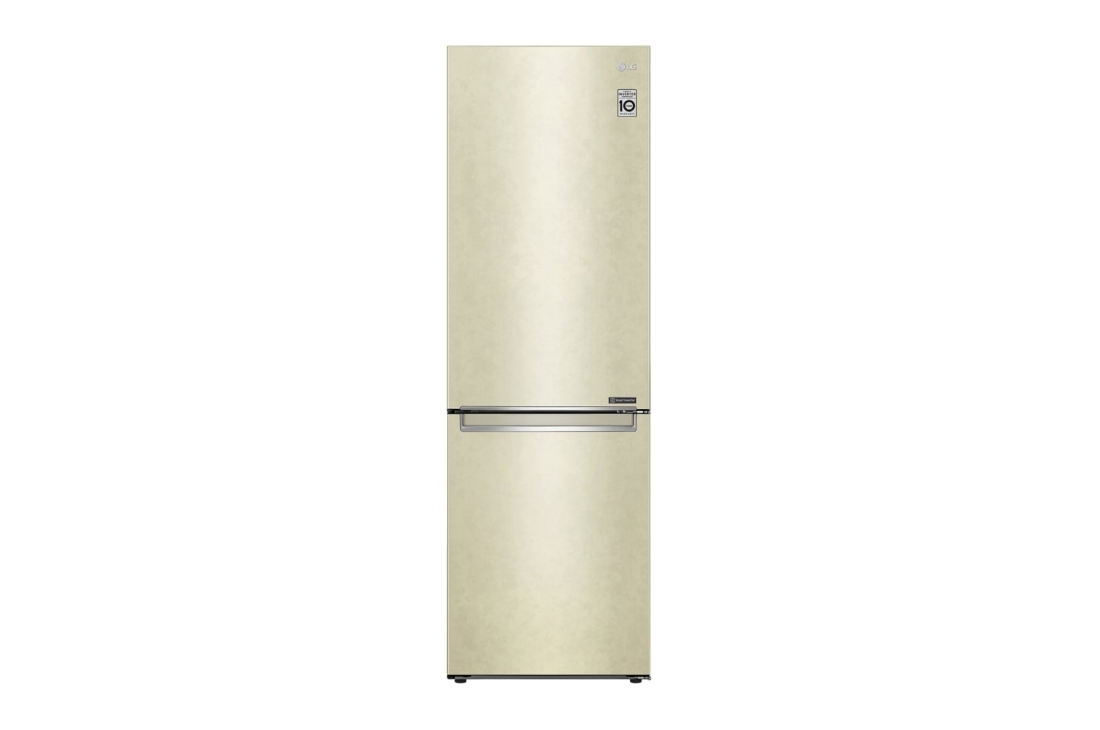LG Hajm 341 l |  Pastki muzlatgich kamerali LG sovutgich | Qaymoq rang | DoorCooling+? | Smart Inverter Compressor, GC-B459SECL