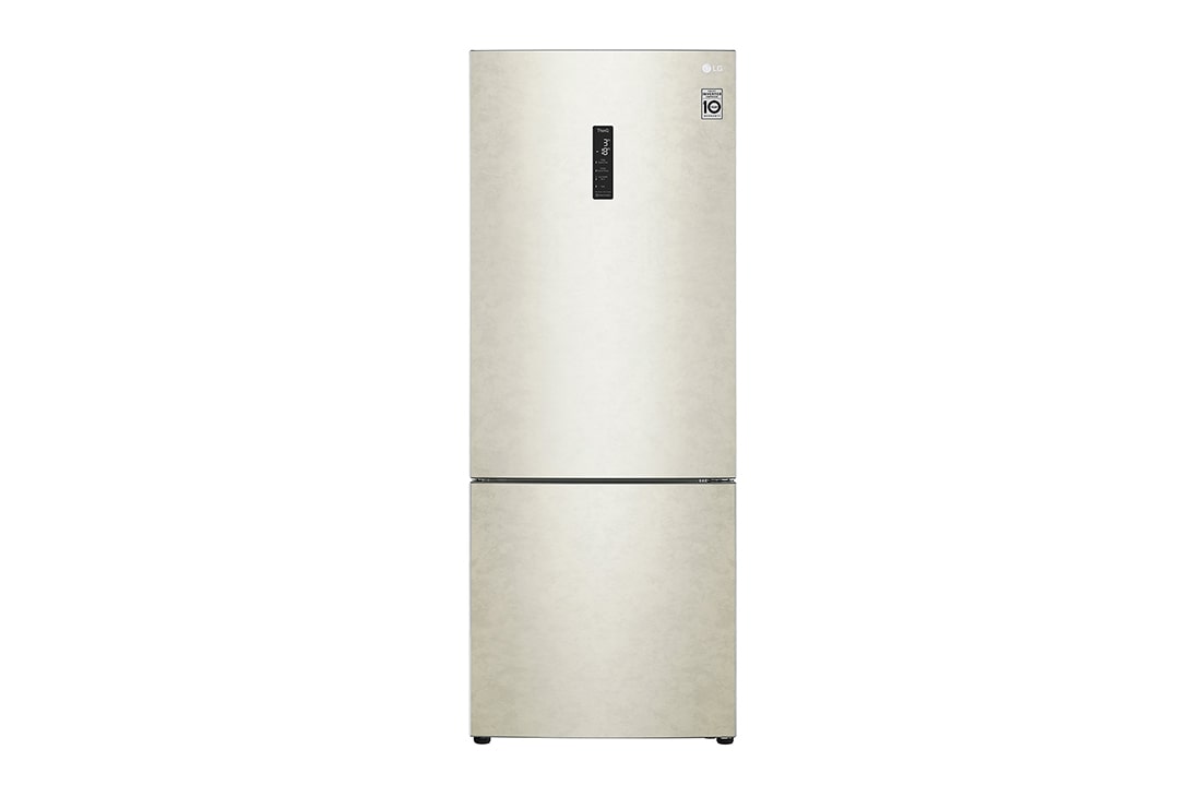 LG Hajm 451 l |  Pastki muzlatgich kamerali LG sovutgich | Qaymoq rang | DoorCooling?? | Smart Inverter Compressor, GC-B569PECM