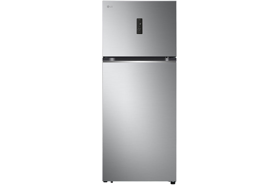 LG Hajm 395 l |  Yuqori muzlatgich kamerali LG sovutgich | Kulrang | DoorCooling+? | HygieneFresh+? | Smart Inverter Compressor, old korinish, GN-B392SMBB