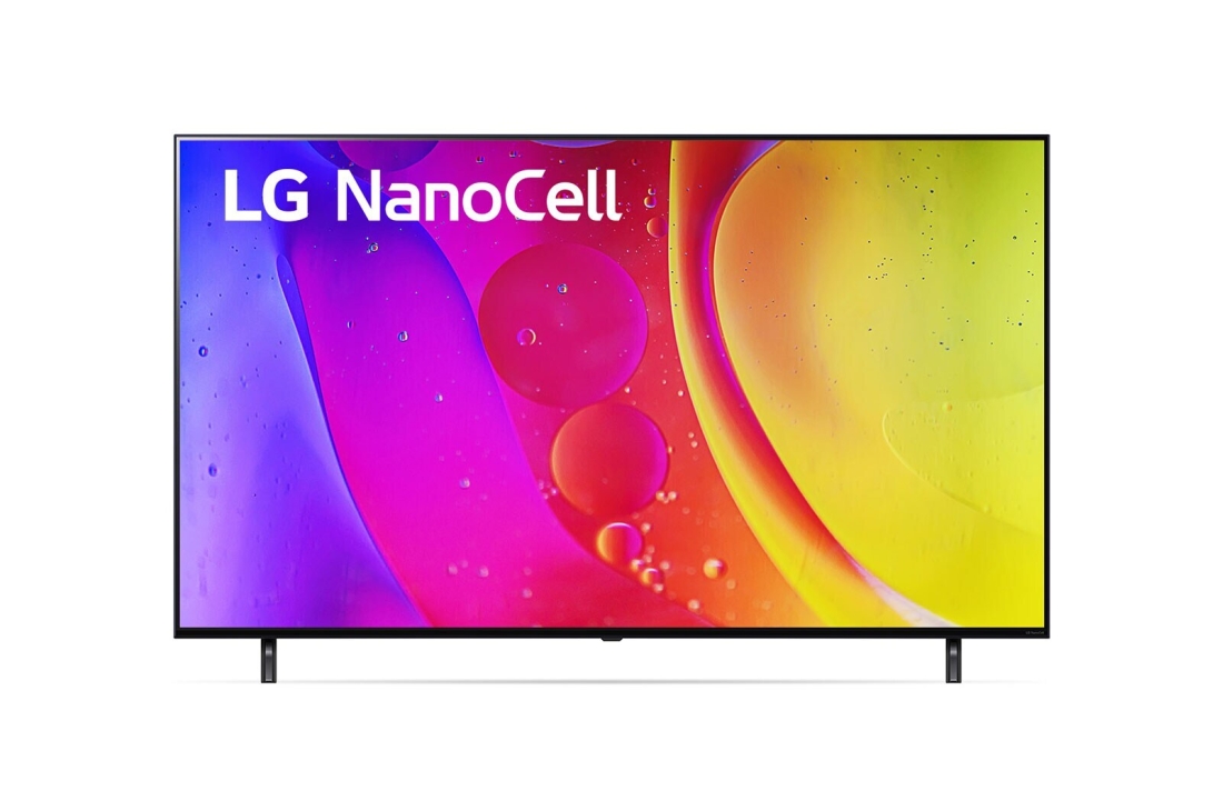 LG Nano 50'' 80| 4K | ThinQ AI | WebOS | a5 Gen5, LG NanoCell TV ning old tomondan ko?rinishi, 50NANO806QA