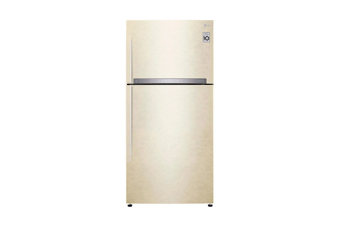 LG Объем 592 л | Холодильник LG с верхней морозильной камерой | Бежевый | DoorCooling?? | Linear Inverter Compressor, GR-H802HEHZ