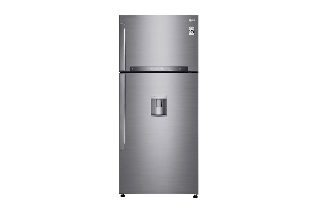 LG Объем 506 л | Холодильник LG с верхней морозильной камерой | Серый | Диспенсер для воды | Linear Inverter Compressor, GN-F702HMHU