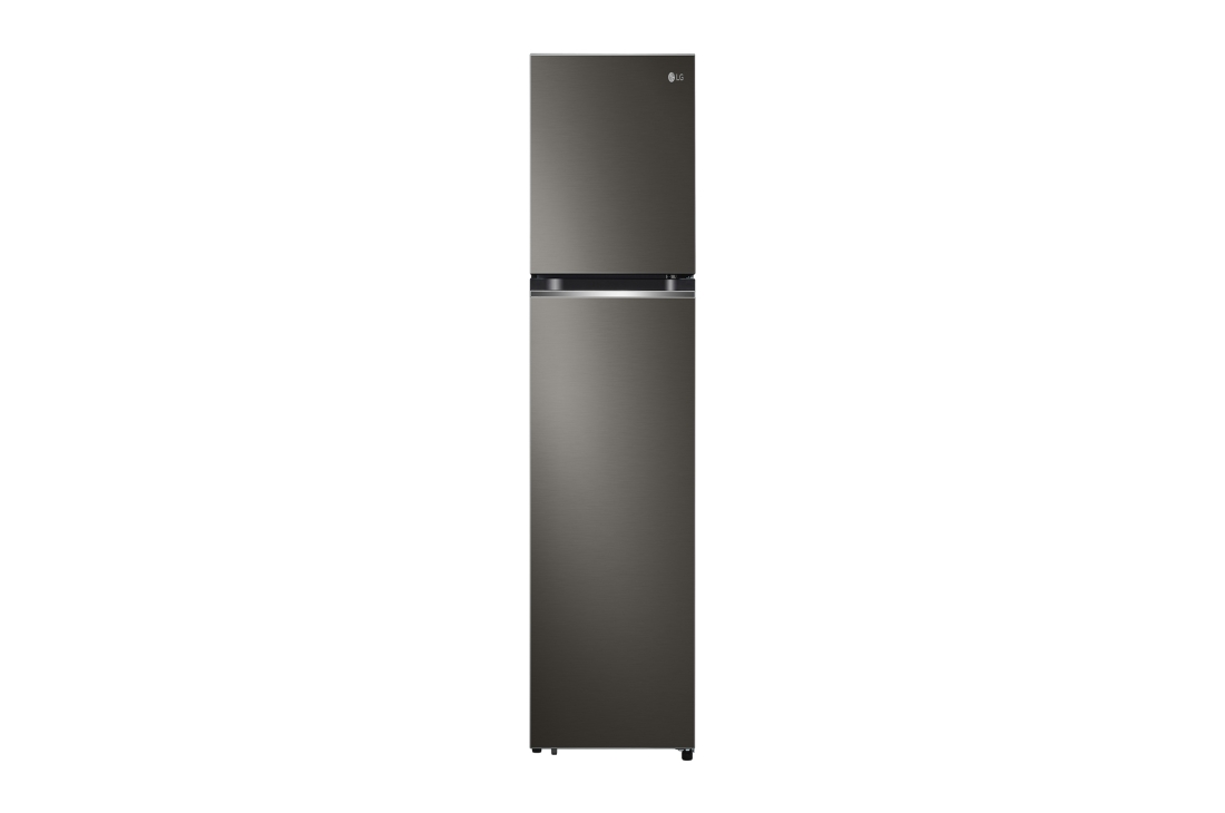LG Объем 335 л | Холодильник LG с верхней морозильной камерой | Черный | DoorCooling+? | HygieneFresh+? | Smart Inverter Compressor, вид спереди, GN-B332SBGB