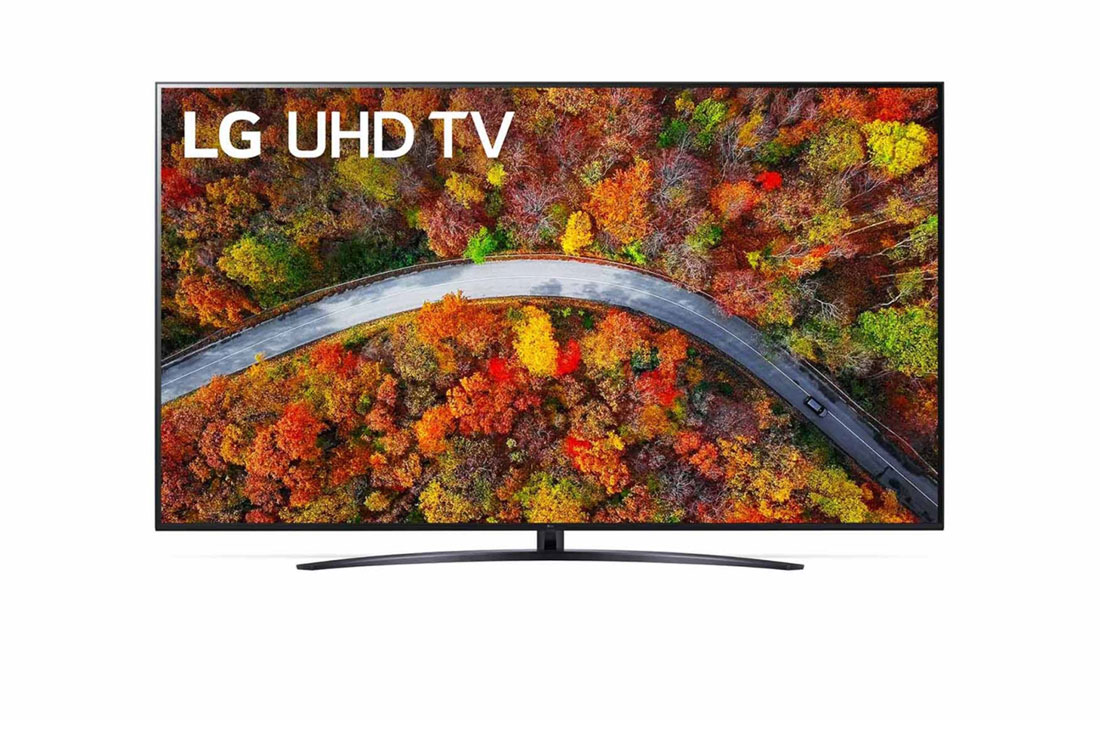 LG UP81 75'' 4K Smart UHD телевизор, Вид телевизора LG UHD спереди, 75UP81006LA