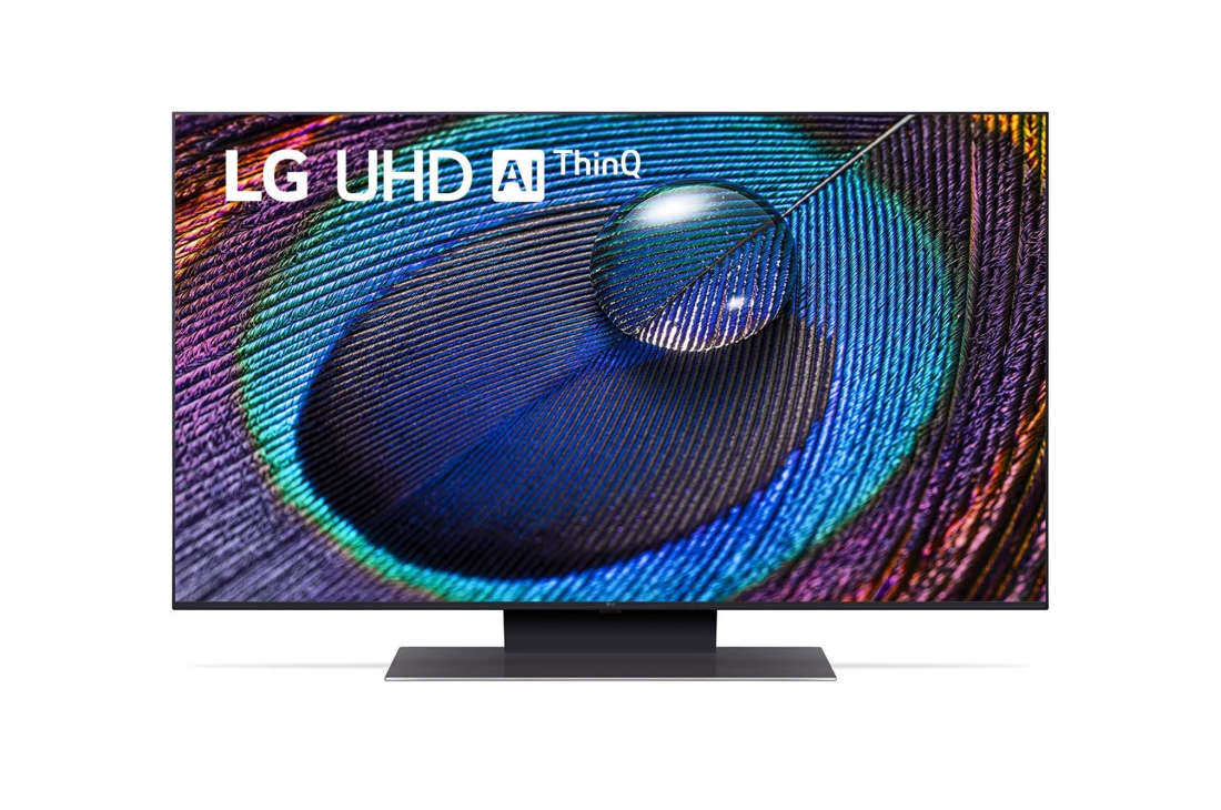 LG 43-дюймовый UHD смарт-телевизор LG UR91 2023 года, Вид телевизора LG UHD спереди, 43UR91006LA