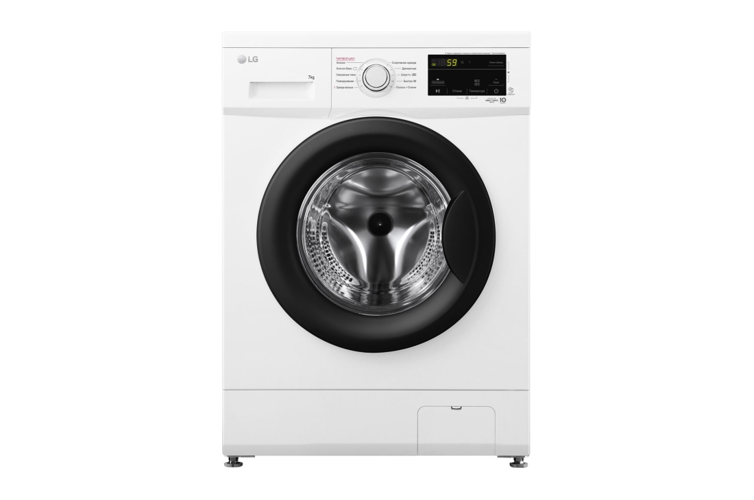 LG Стиральная машина LG 7 кг - 6 движений заботы | Steam?, front, F2J3HS8W